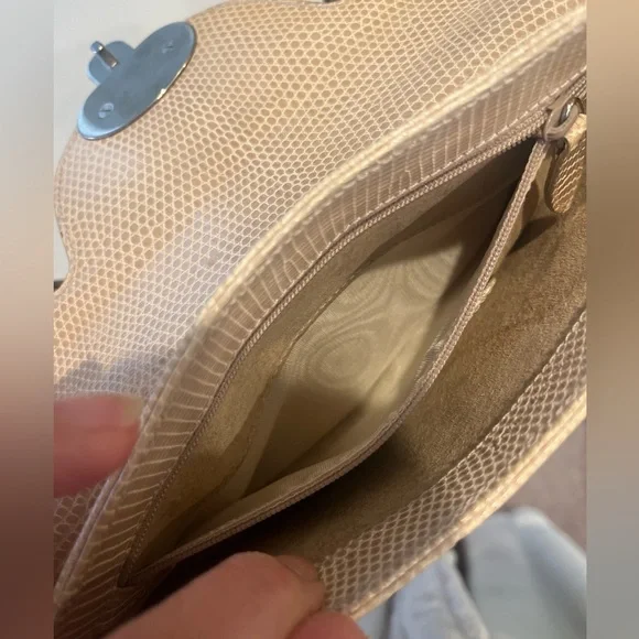 Authentic Vintage Ralph Lauren Collection lizard Skin Chain Handle Handbag - Picture 3 of 16